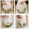 MJRASG 12 Pack Floral Hoop 12 Inches Metal Rings for Crafts Macrame Ring Hoop Wreath Dream Catcher Rings DIY Wreath Candle Ring Wreaths Craft Hoops, White view 3
