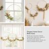 MJRASG 12 Pack Floral Hoop 12 Inches Metal Rings for Crafts Macrame Ring Hoop Wreath Dream Catcher Rings DIY Wreath Candle Ring Wreaths Craft Hoops, White view 4