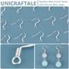 UNICRAFTALE About 80Pcs Stainless Steel Earring Hooks Ear Wire with Loops Earwire Hooks Silver Earring Hooks Metal Earring Hooks with Coil French Ear Hooks for DIY Earrings Jewelry Making view 4