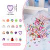 100G Polymer Clay Beads No Hole Polymer Clay Cabochons Assorted Clay Flatback Beads Cute Fun Heishi Clay Bead Charms for Nail Art Hair Clip Scrapbooking Decor Epoxy Jewelry Making view 2