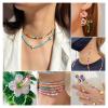 Fashewelry 2450pcs 4mm Glass Seed Beads 6/0 Friendship Bracelet Beads Small Pony Beads Embroidery Beads Crystal Waist Beads for Necklace DIY Jewelry Making Supplies view 2