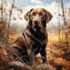NineTribe Basics Brown Labrador 5D Diamond Paint for Adults Full Drill Round Diamond Art Painting by Number Kits for Beginners Gems Cross Stitch for Wall Decor 13.8x13.8inch(2) view 1