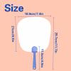 100 PCS Blank Fans Handheld Double Sided Paddles DIY Paper Fans with 100 PCS Blank Cardboard and Plastic Handle Auction Answer Paddles for Crafting Classroom Voting Painting Celebration and Wedding view 2