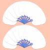 100 PCS Blank Fans Handheld Double Sided Paddles DIY Paper Fans with 100 PCS Blank Cardboard and Plastic Handle Auction Answer Paddles for Crafting Classroom Voting Painting Celebration and Wedding view 3