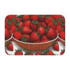 Cute Strawberries Crystal Velvet Locking Edge Non-Slip Floor Mat 15.7x23.6in For Kitchen Laundry Room Entry Door Home Dcor view 1