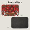 Cute Strawberries Crystal Velvet Locking Edge Non-Slip Floor Mat 15.7x23.6in For Kitchen Laundry Room Entry Door Home Dcor view 2