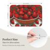 Cute Strawberries Crystal Velvet Locking Edge Non-Slip Floor Mat 15.7x23.6in For Kitchen Laundry Room Entry Door Home Dcor view 4