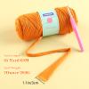 2 Skeins Tshirt Yarn for Crochet,Soft T Shirt Yarn for Crocheting Bag/Basket/Home Decor,Trapillo para Tejer a Crochet Bolsas with 1 Crochet Hook,Each Ribbon Yarn 7oz, 65yds (Autumn Fragrant Green) view 2