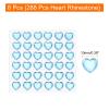 MECCANIXITY 288 Pcs Heart Rhinestone 10mm Self Adhesive Gems Stickers Jewelry Stickers for Jewelry Making, Valentine Makeup, DIY Crafts, Light Blue view 2