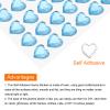 MECCANIXITY 288 Pcs Heart Rhinestone 10mm Self Adhesive Gems Stickers Jewelry Stickers for Jewelry Making, Valentine Makeup, DIY Crafts, Light Blue view 3