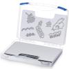 Cosblank Magnetic Die Storage Case with 10 Magnetic Die Sheets Die Cut Storage Magnetic Sheet Translucent Craft Storage with Handle for DIY Scrapbooking Card Making Supplies view 1