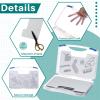 Cosblank Magnetic Die Storage Case with 10 Magnetic Die Sheets Die Cut Storage Magnetic Sheet Translucent Craft Storage with Handle for DIY Scrapbooking Card Making Supplies view 3