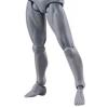 Action Figure with Arms Male Female Human Body PVC Blank Action Figure Model Drawing Mannequins with Stand for Sketching Painting (Grey Man) view 4