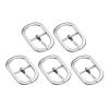 uxcell 5Pcs 0.98" Metal Roller Buckle, Single Prong Belt Buckle Oval Center Bar Buckles for Leather Craft Accessories, Silver view 1