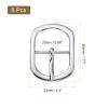 uxcell 5Pcs 0.98" Metal Roller Buckle, Single Prong Belt Buckle Oval Center Bar Buckles for Leather Craft Accessories, Silver view 2