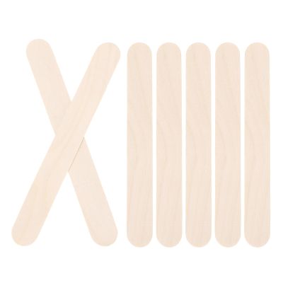DMiotech 500 Pack 6" x 0.74" Wood Craft Sticks Strong Natural Birch Sticks Paint Stir Sticks for Molding Building and Home Decor Projects,Wood Color