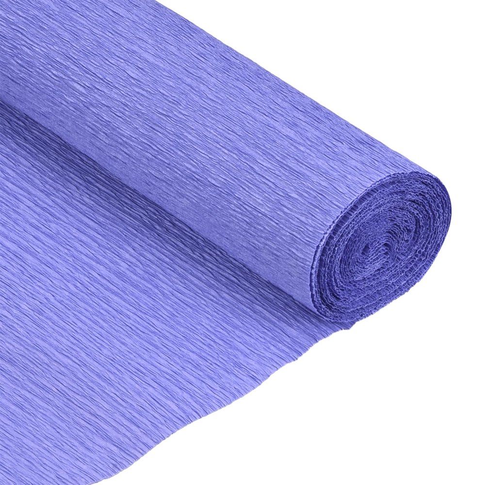 MECCANIXITY Crepe Paper Roll 6.9ft Long 20 Inch Wide for Wedding Ceremony Various Large Festivals Decoration, Light Blue Purple