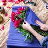 MECCANIXITY Crepe Paper Roll 6.9ft Long 20 Inch Wide for Wedding Ceremony Various Large Festivals Decoration, Light Blue Purple view 4