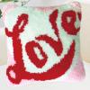 ZFFLYH Latch Hook Kits for Adults DIY Throw Pillow Cover, DIY Crochet Yarn Kits Needlework Crafts Arts with Printed Canvas Home Decor Festival Gift 17X17inch,Love a view 1