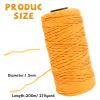 CAMAL 2 Pcs Macrame Cord 1.5mm x 219 Yards / 3 Ply Soft Polypropylene Rope Braided Macrame Yarn for Crocheting Hand Crafts, Hats, Handbags, Cushion Mats, Shoes (Rose Red) view 2