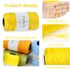 CAMAL 2 Pcs Macrame Cord 1.5mm x 219 Yards / 3 Ply Soft Polypropylene Rope Braided Macrame Yarn for Crocheting Hand Crafts, Hats, Handbags, Cushion Mats, Shoes (Rose Red) view 3