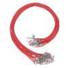 HARFINGTON 20Pcs Waxed Necklace Cord Bulk Red 1.5mm Dia 18" Necklace String Rope with Chain Clasp for Pendants Bracelets Jewelry Making Supplies Accessories view 1