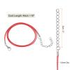 HARFINGTON 20Pcs Waxed Necklace Cord Bulk Red 1.5mm Dia 18" Necklace String Rope with Chain Clasp for Pendants Bracelets Jewelry Making Supplies Accessories view 2