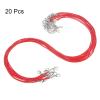 HARFINGTON 20Pcs Waxed Necklace Cord Bulk Red 1.5mm Dia 18" Necklace String Rope with Chain Clasp for Pendants Bracelets Jewelry Making Supplies Accessories view 3