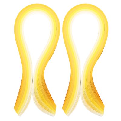 PATIKIL 390 x 7mm Rainbow Quilling Strips Paper,200 Pcs Origami Paper Quilling Strip for Art DIY Hand Craft Christmas, Gradient Light Yellow