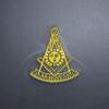 UK EMPIRE GROUP Masonic Apron Case Leather Past Master (Machine Embroidered): MM, Provincial Size | Freemason Carrying Bags (Gold) view 4