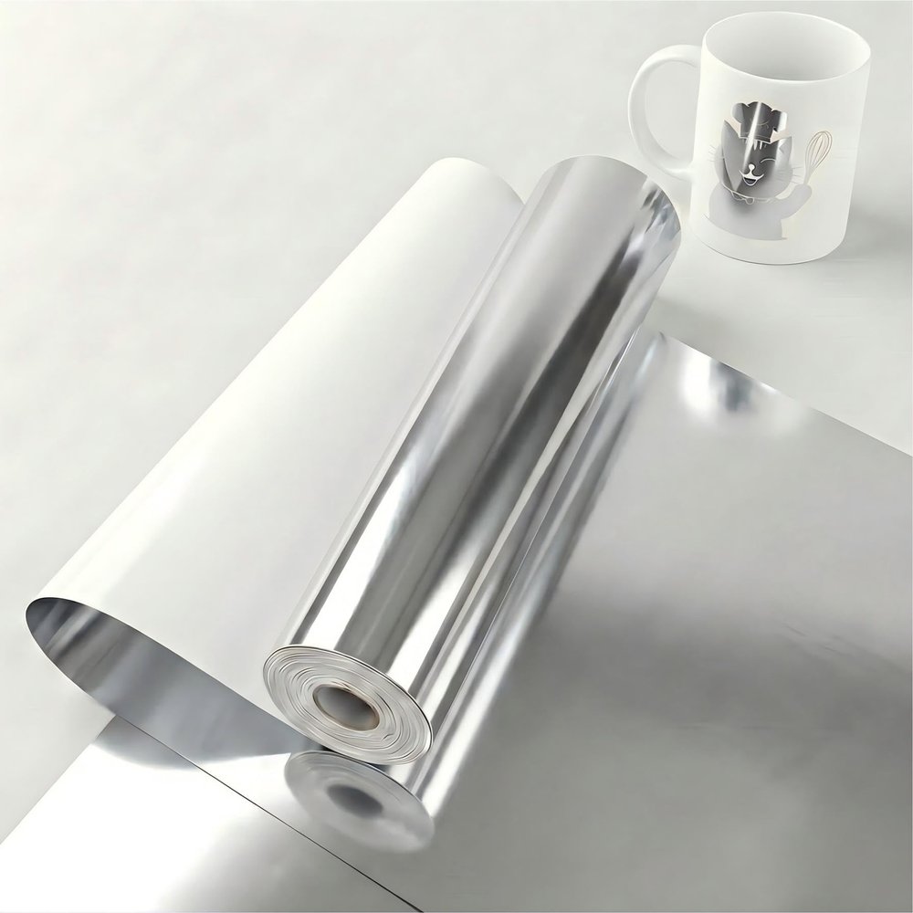 Euvin Sliver Permanent Vinyl Roll - 12" x 10 FT for Cricut & Silhouette Cameo, Glossy