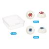 PATIKIL 32 mm Realistic Eyes Big Eyeballs, 2 Pair Acrylic Scary Half Round Fake Eyes Props for Halloween Party Horror Mask DIY Craft Decoration, Pink Blue view 3