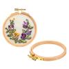 PATIKIL 2 Pieces 4 Inch Embroidery Hoops Round Adjustable Beach Wood Circle Cross Stitch Hoop Ring Bulk for Embroidery Art Craft Handy Sewing Decoration view 1