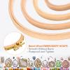 PATIKIL 2 Pieces 4 Inch Embroidery Hoops Round Adjustable Beach Wood Circle Cross Stitch Hoop Ring Bulk for Embroidery Art Craft Handy Sewing Decoration view 3