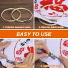 PATIKIL 2 Pieces 4 Inch Embroidery Hoops Round Adjustable Beach Wood Circle Cross Stitch Hoop Ring Bulk for Embroidery Art Craft Handy Sewing Decoration view 4