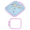 PATIKIL 1 Pieces Square Embroidery Hoops Square Cross Stitch Hoops Frames ABS Plastic Embroidery Hoops for DIY Sewing Tools for Art Craft, Light Purple view 1