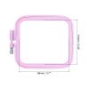 PATIKIL 1 Pieces Square Embroidery Hoops Square Cross Stitch Hoops Frames ABS Plastic Embroidery Hoops for DIY Sewing Tools for Art Craft, Light Purple view 2