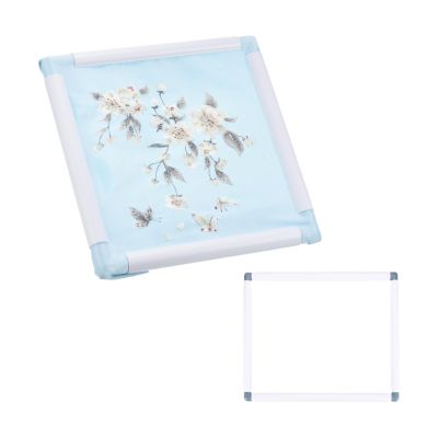 PATIKIL Embroidery Hoops Universal Clip Embroidery Hoop Frame Reusable Square Rectangle Plastic Clip Frame Embroidery Hoop for Art Craft Sewing (17x17Inch), Dark Blue