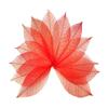 HukDok Skeleton Leaves Natural Rubber Tree for DIY Crafts Card Scrapbook Wedding Photo Albums, Seasonal Gifts, Small Leaves Decorative (Red) view 1
