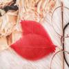 HukDok Skeleton Leaves Natural Rubber Tree for DIY Crafts Card Scrapbook Wedding Photo Albums, Seasonal Gifts, Small Leaves Decorative (Red) view 4