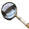 NineTribe Basics Brass Magnifying Glass with Pearl Handle, Gold view 1
