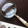 NineTribe Basics Brass Magnifying Glass with Pearl Handle, Gold view 2