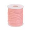 HARFINGTON Hollow Pipe Rubber Cords 54.6 Yards Length 2mm Hollow Tube Silicone Tubing with 1mm Hole for DIY Jewelry Making Necklaces Bracelet, Pearl Pink view 1