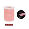 HARFINGTON Hollow Pipe Rubber Cords 54.6 Yards Length 2mm Hollow Tube Silicone Tubing with 1mm Hole for DIY Jewelry Making Necklaces Bracelet, Pearl Pink view 2
