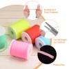 HARFINGTON Hollow Pipe Rubber Cords 54.6 Yards Length 2mm Hollow Tube Silicone Tubing with 1mm Hole for DIY Jewelry Making Necklaces Bracelet, Pearl Pink view 4