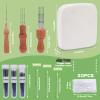 OEHPICC 128 Pcs Needle Felting Tool Kit, 66 Inch Wool Felting Pad, with 102 Pcs Felting Needles Kit, Felting Tools with 3 Size Wooden Handle Holder for DIY Wool Felting Projects view 3