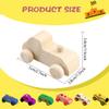 Feradny 42 Pcs Unfinished Wooden Cars Include 18 Wood DIY Car Toys Wood Car Crafts Painting with 24 Painting Tools for Kids Home Activities Arts Crafts Projects Easy Woodworking Party Favors view 2