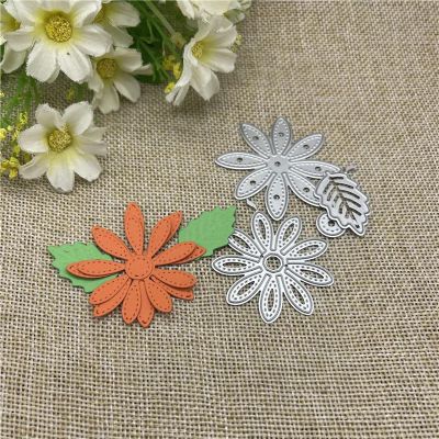 Cutting Dies Card Making Supplies,6.2x8.5cm Flowers The Leaves Metal Cutting Dies Stencils for Scrapbooking Decorative Embossing Handcraft Template
