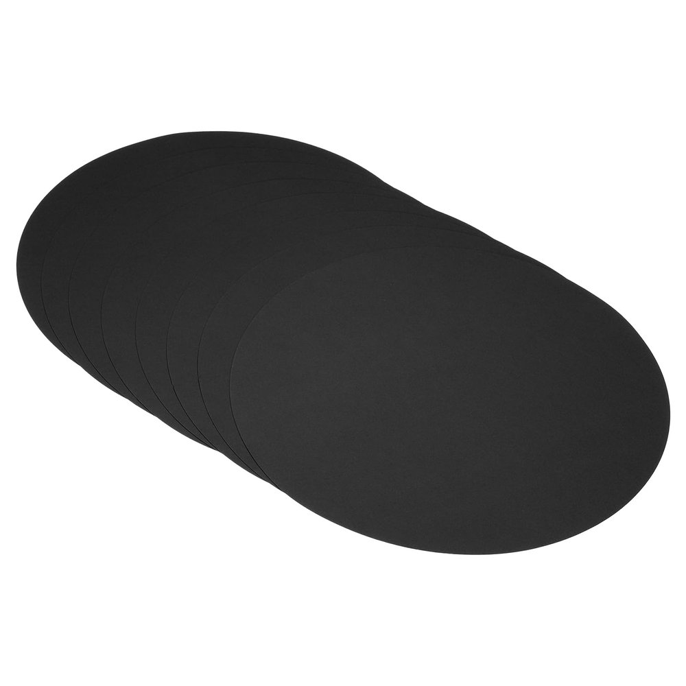 PATIKIL 6.7-inch Round Cardboard Paper, 20 Pcs 200GSM Blank Disc Circles Slices Cutouts Paper for Party Decorations DIY Craft Arts Drawing Painting Writing, Black
