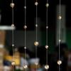 Glass Crystal Beads Curtain Window Door Curtain Passage Wedding Backdrop Door String Hanging Decoration (Chamgagne, 3.3Feet*5pcs) view 2